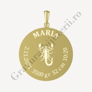 gravura banut cu zodia scorpion